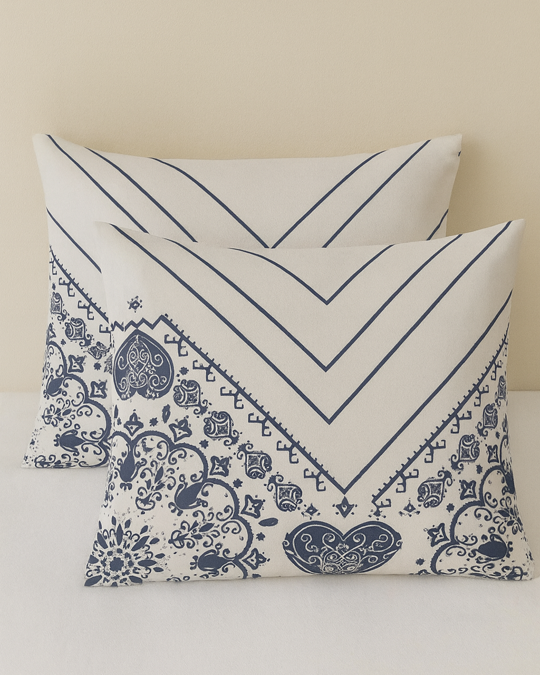 Set of 2 greek pattern pillow covers