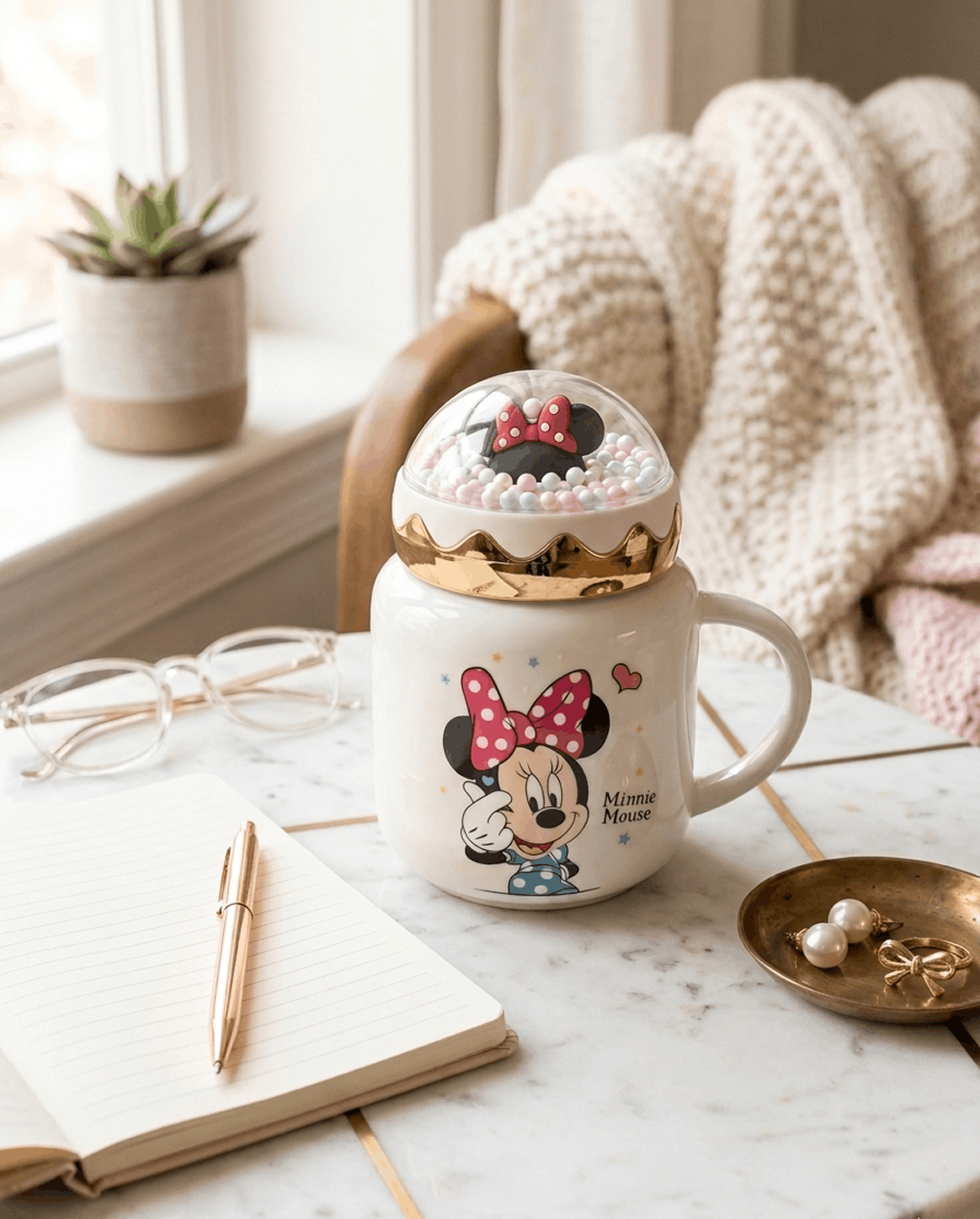 Minnie Mouse Bubble Lid Mug